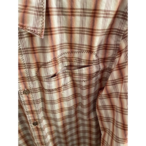 John Varvatos Men’s Long Sleeve XL Rust Red Plaid Button up Western Shirt - Picture 6 of 10